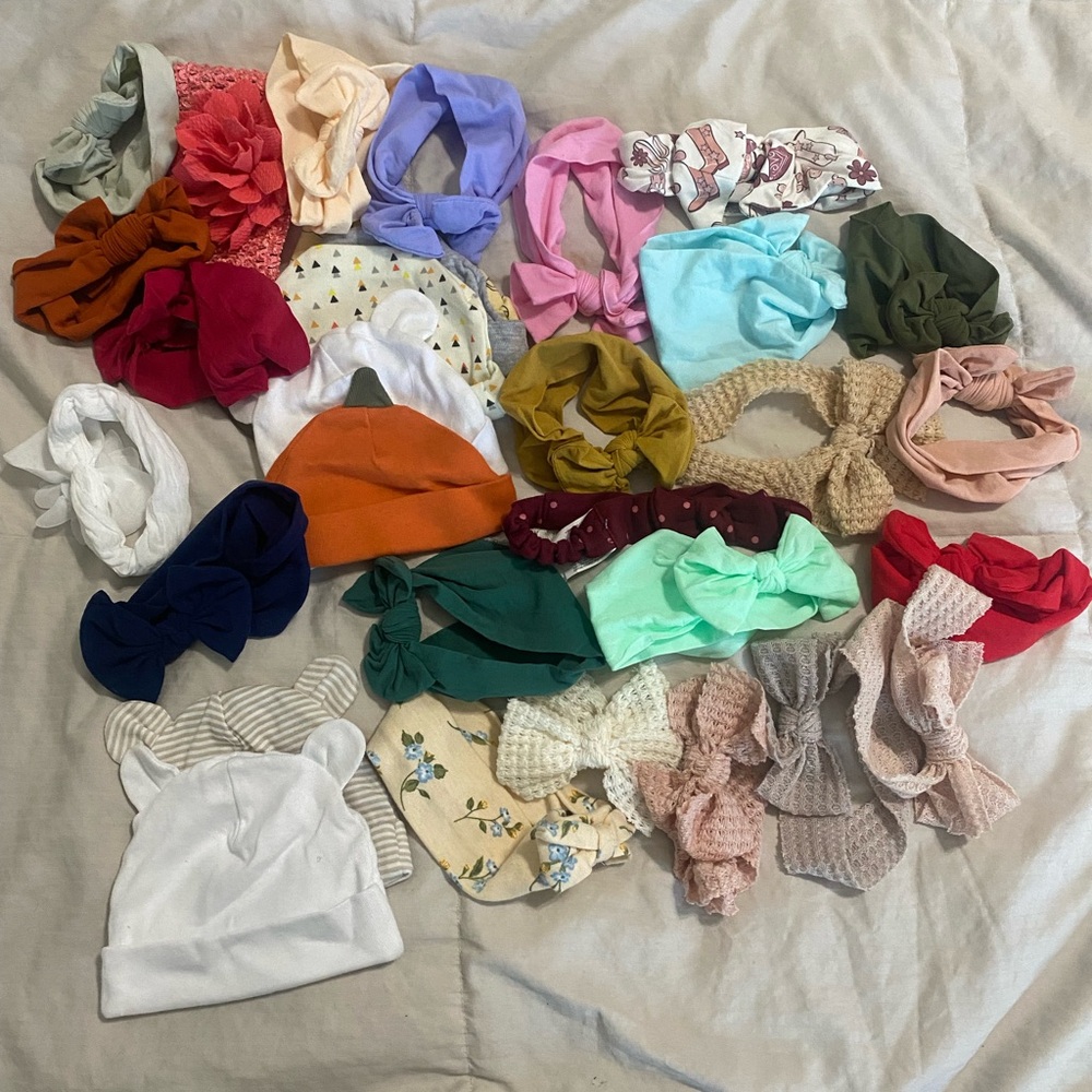Colorful Baby Headbands and Hats Collection